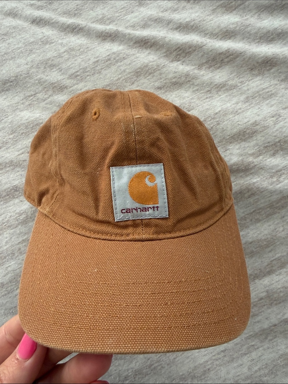 Carhartt Tan Canvas Logo Baseball Hat